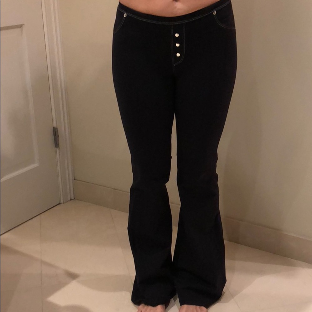 Navy exercise leggings